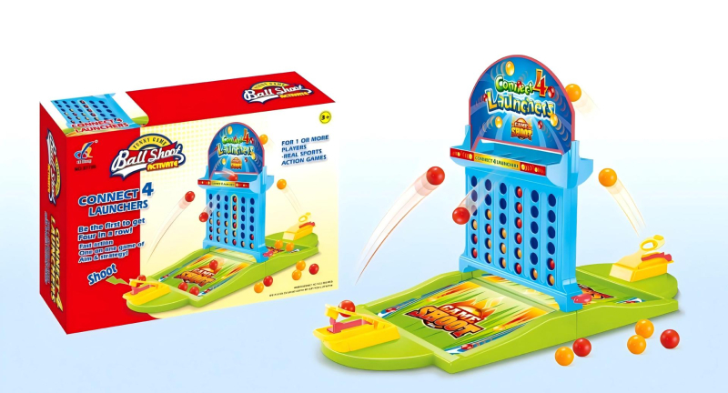 Katapultni logički puzzle s kuglicama: četiri u nizu – razvoj uma, obiteljsko druženje