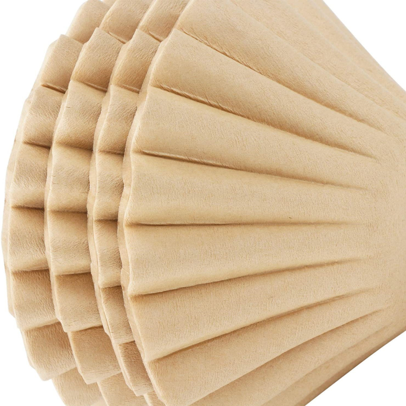 Filtru de cafea din hârtie 50 g, model valuri, formă de bol origami pentru prepararea cafelei