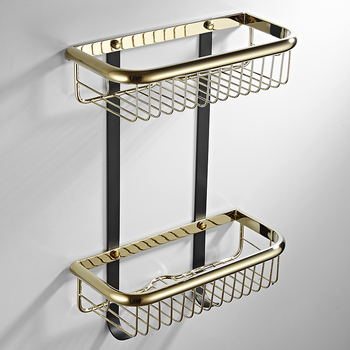 Raft de baie montat pe perete din cupru, design nordic, colț pătrat, accente albastre în formă de triunghi