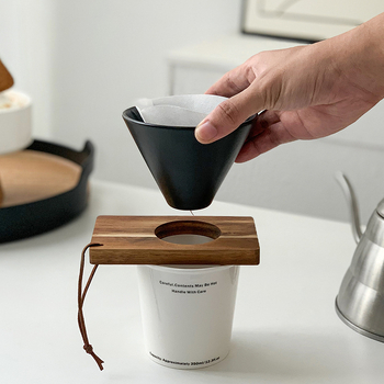 Ceașcă ceramică de filtrare pentru cafea turnată manual, con V60 pentru filtrare prin picurare