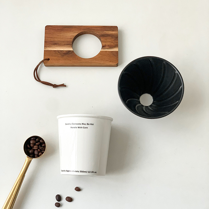 Ceașcă ceramică de filtrare pentru cafea turnată manual, con V60 pentru filtrare prin picurare