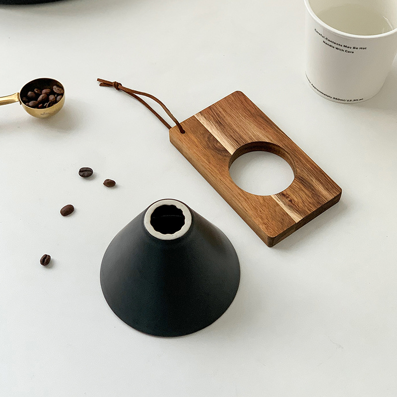 Ceașcă ceramică de filtrare pentru cafea turnată manual, con V60 pentru filtrare prin picurare