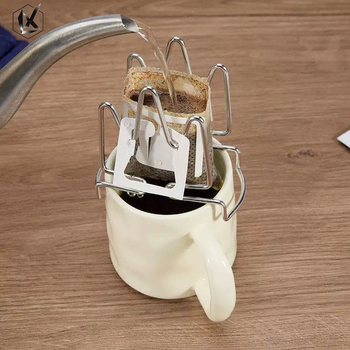 Suport pour-over din oțel inoxidabil 304, suport portabil pentru filtre de cafea