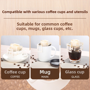 Pungi filtre de cafea de unică folosință, pentru cafea măcinată, potrivite pentru diferite dimensiuni de cești, filtru agățat