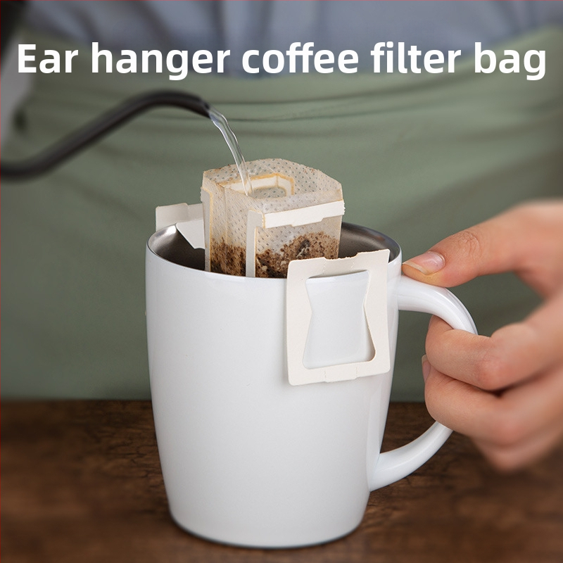 Pungi filtre de cafea de unică folosință, pentru cafea măcinată, potrivite pentru diferite dimensiuni de cești, filtru agățat