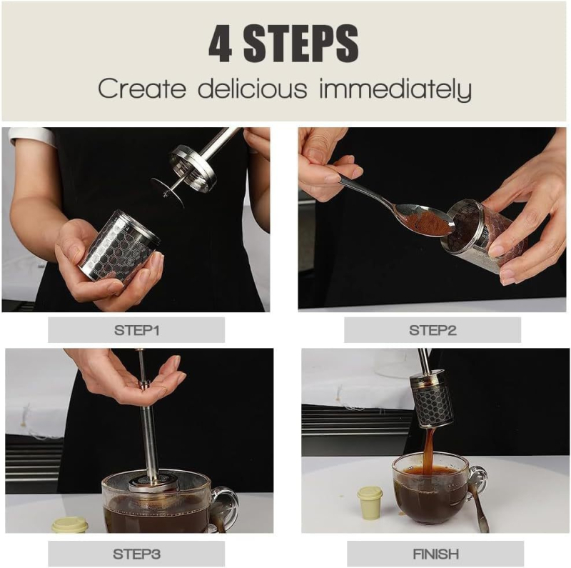 FinalPress Filtru de cafea cu presiune și infuzor