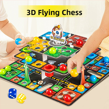 3D Flying Chess za djecu - slagaljka trodijelna ploča, edukativna igra za uzrast 4–6 godina