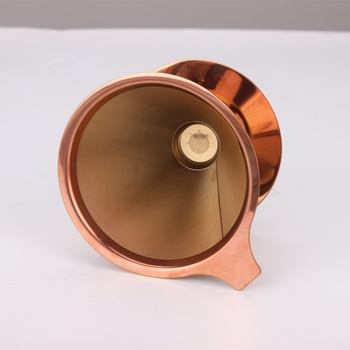 Filtru de cafea din oțel inoxidabil 304, cu plasă dublă, con de filtrare integrat, design minimalist