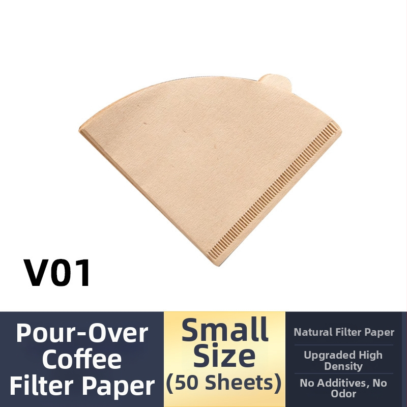 Filtru de cafea V60, hârtie de filtru cu formă de evantai și V, design în formă de tort, pentru cafetieră, comod