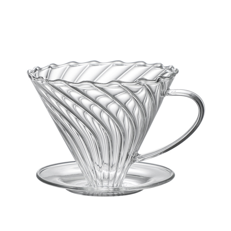 Set de cafea din sticlă cu filtru pour-over manual, cană pentru partajare și filtru pentru cold brew și drip american.