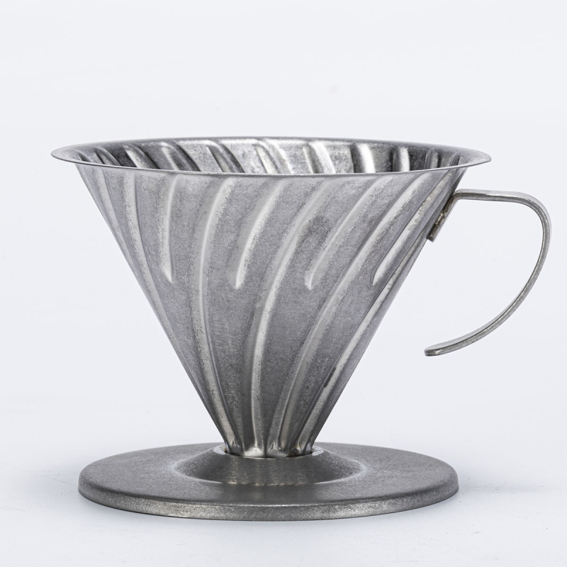 Filtru de cafea V60 pentru preparare manuală din oțel inoxidabil 304 – filtru premium pour-over și pâlnie