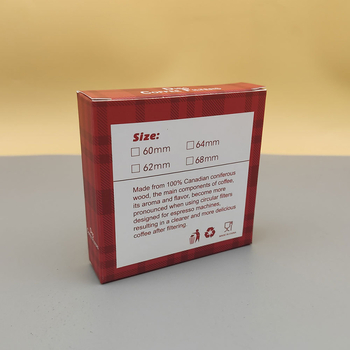 Cutie roșie cu foi de filtru pentru cafea rotunde, pentru cafea la filtru manual, moka pot, Le Press Pot – 50 de foi