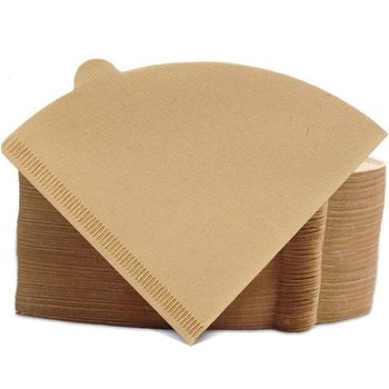 Filtru de cafea în formă de V pentru preparare manuală, filtru conic din pulpă de lemn
