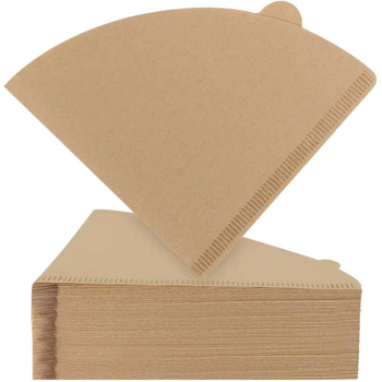 Filtru de cafea în formă de V pentru preparare manuală, filtru conic din pulpă de lemn