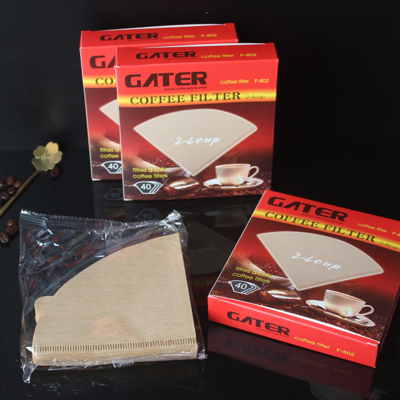 V60 filtru de cafea cu hârtie, preparare manuală, V01/V02 filtru conic, 2–4 cești, uz casnic, lemn