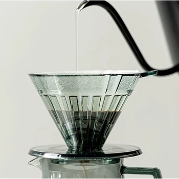 Set pour-over pentru cafea cu dripper V60, filtre de hârtie și pâlnie pentru uz casnic