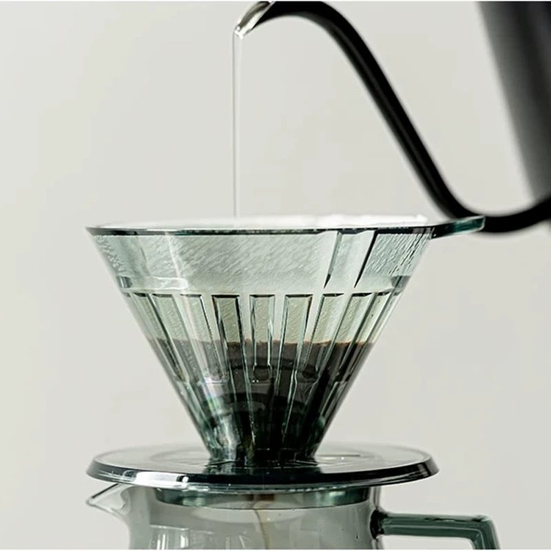 Set pour-over pentru cafea cu dripper V60, filtre de hârtie și pâlnie pentru uz casnic