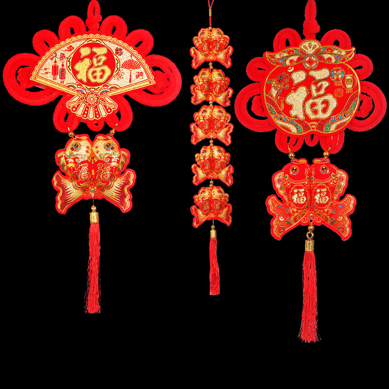 Nod chinezesc mare pentru sufragerie cu simbolul Fu, pandantiv de Anul Nou Chinezesc, decor pentru Festivalul Primăverii