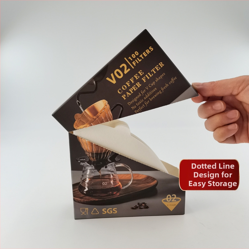 Filtre de cafea V60 conice pentru uz casnic, preparare manuală, model V02PLUS, 2–4 căni