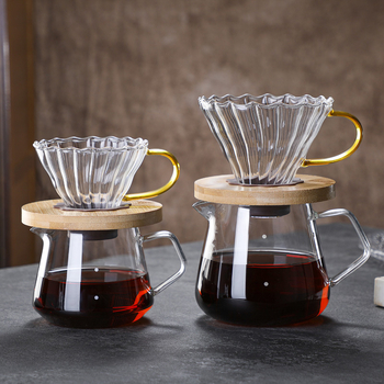 Filtru pour-over din sticlă borosilikată înaltă, filtru V60 pentru uz casnic