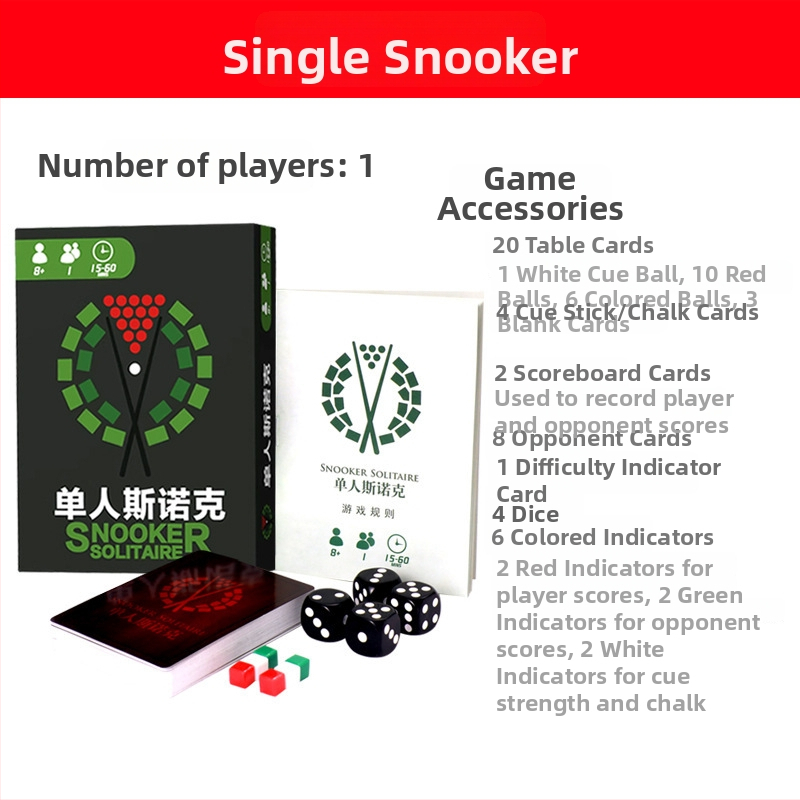 Snooker Solitaire: Samostalna kartaška stolna igra za jednog igrača