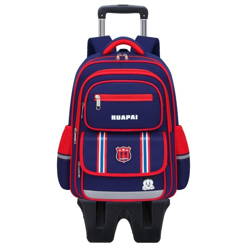 Britanski stil školsku torbu s kotačićima za osnovnoškolce, unisex, lagana, prozračna, s zaštitom kralježnice