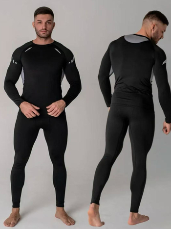 Zimski sportski komplet s flisom, topao, unisex, velika veličina, osnovni sloj