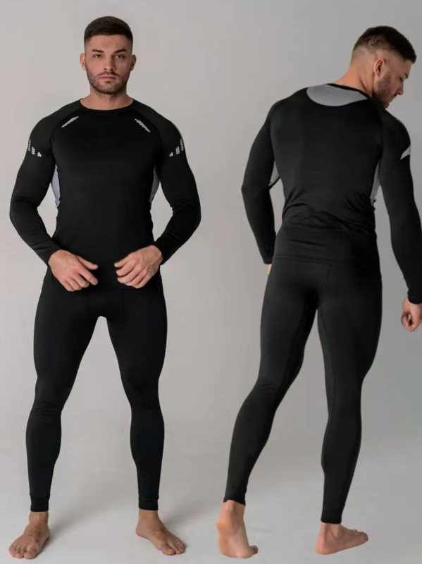 Zimski sportski komplet s flisom, topao, unisex, velika veličina, osnovni sloj