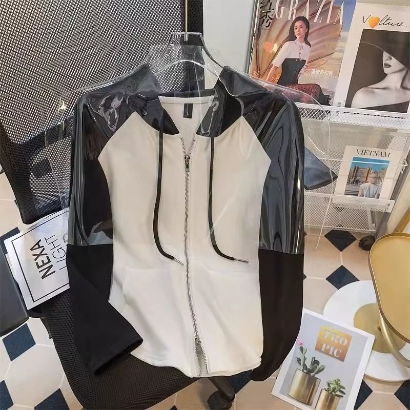 Ženska dukserica s kapuljačom za plus veličinu, lagana vanjska jakna, gradski stil