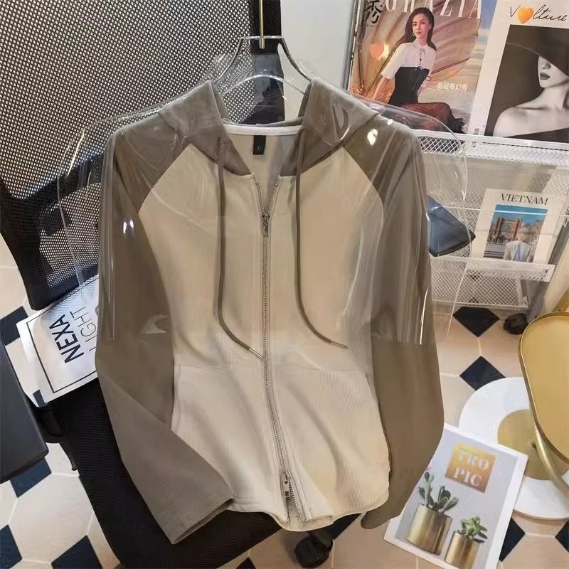 Ženska dukserica s kapuljačom za plus veličinu, lagana vanjska jakna, gradski stil
