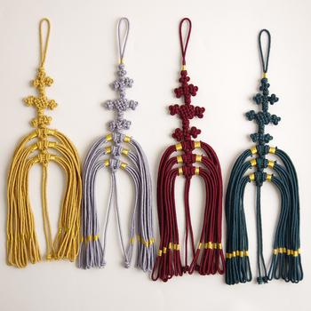 Nod chinezesc din nylon cu franjuri, decor pentru casă și cadouri, lucrat manual