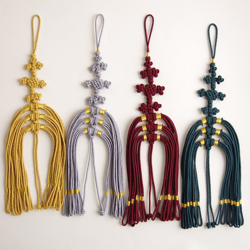 Nod chinezesc din nylon cu franjuri, decor pentru casă și cadouri, lucrat manual