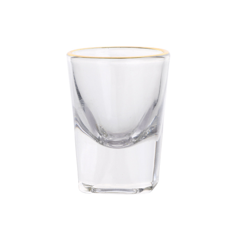 Set de pahare de vin cu margine aurie și fund auriu, pahare mici pentru cocktailuri, stil în trend național, stil nou chinezesc