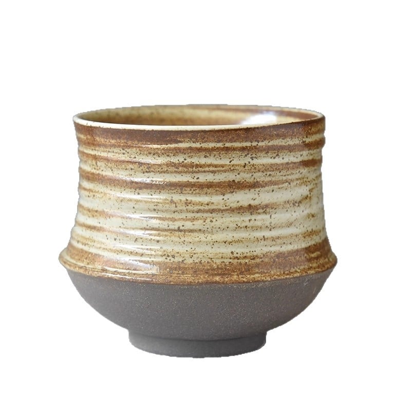 Set de cești de cafea din ceramică cu farfurioare, stil retro, cană pictată manual