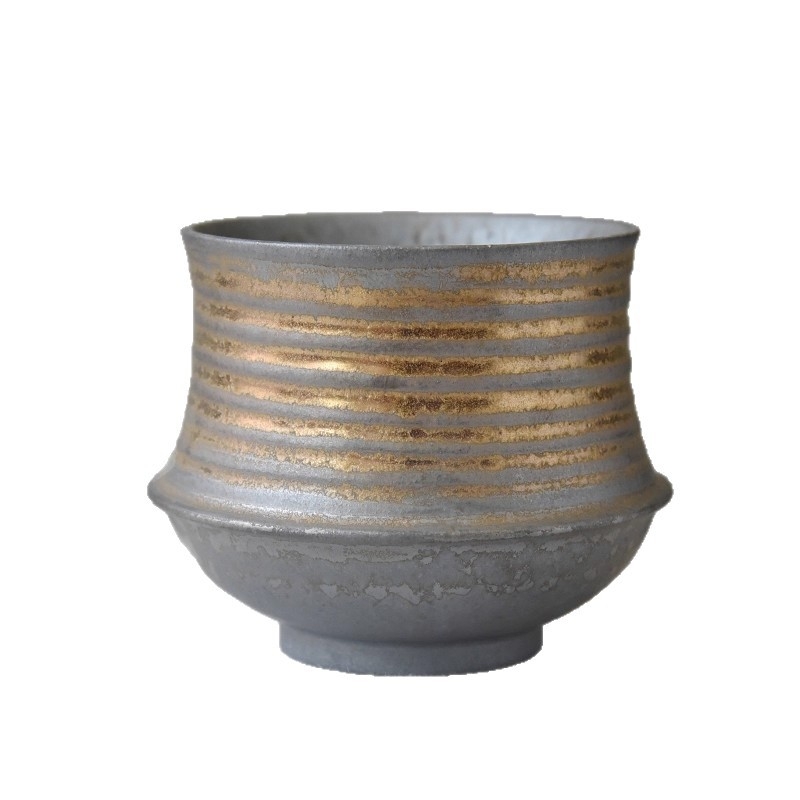 Set de cești de cafea din ceramică cu farfurioare, stil retro, cană pictată manual