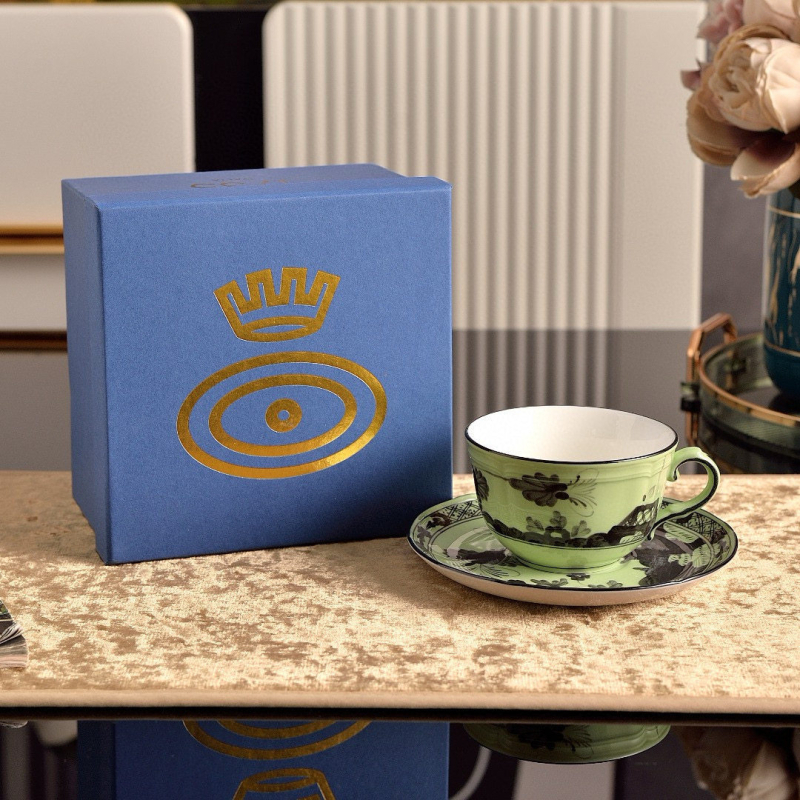 Ginor 1735 Artă Orientală cană de cafea și cană de lapte – veselă de masă cu lux discret, set complet