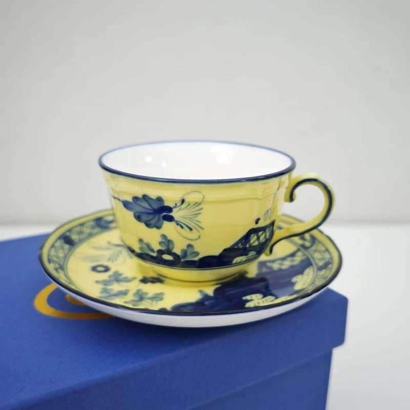 Ginor 1735 Artă Orientală cană de cafea și cană de lapte – veselă de masă cu lux discret, set complet