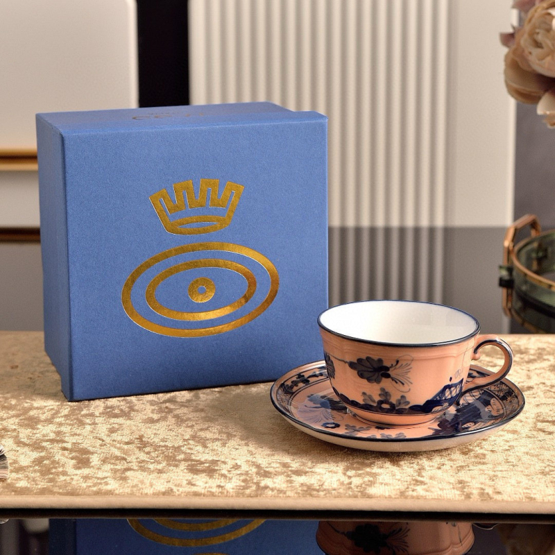 Ginor 1735 Artă Orientală cană de cafea și cană de lapte – veselă de masă cu lux discret, set complet
