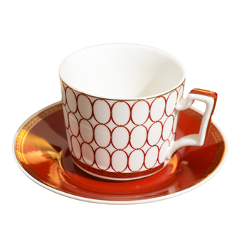 Set de cafea și ceai într-o cutie cadou de lux, stil european, ceramică pentru cappuccino și farfurioare