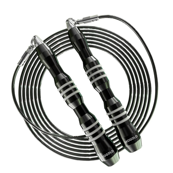 Užad za preskakanje od aluminijske legure s dvostrukim užetom, ručke 3/5 mm, čelično vlakno, visokoprecizni ležajevi za natjecanja