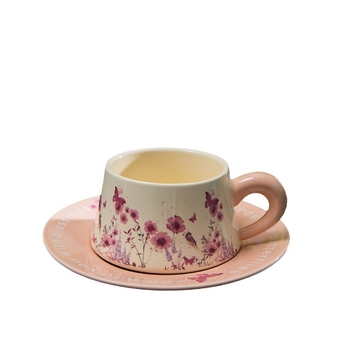 Secret Garden set ceramic pentru cafea cu ceașcă și farfurioară în cutie cadou – cană elegantă, de lux
