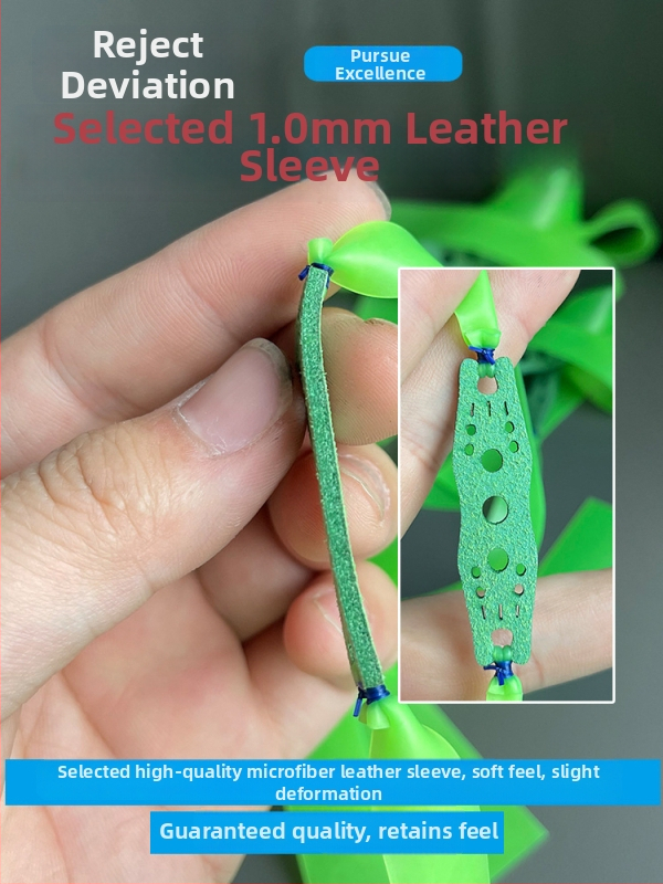 Sada plochých latexových gumových pásov do prakov s rámom 6,5 mm, priehľadne neónovo zelené, vysoká elasticita, pevné široké pásy