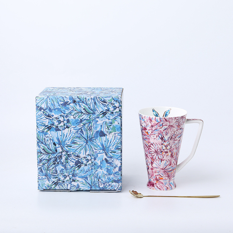 Set cești de cafea cu farfurioare în stil european-american retro, porțelan britanic de lux, farfurioare pentru desert pentru ceaiul de după-amiază, cadou elegant de înaltă calitate