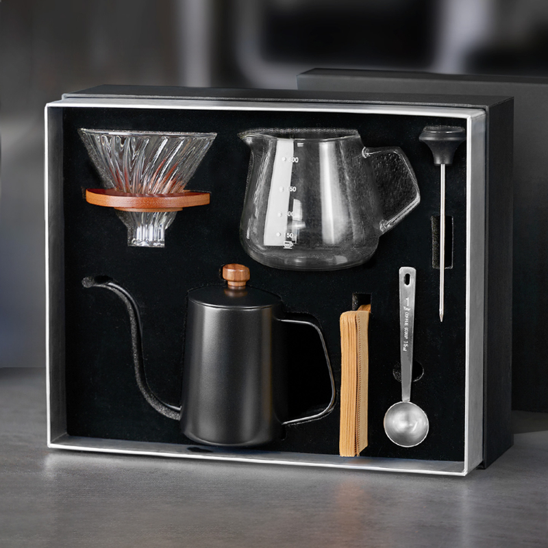 Set premium de cafea pentru acasă, în stil american, cu cântar, ustensile pentru cafea și oală de cafea, cadou de afaceri