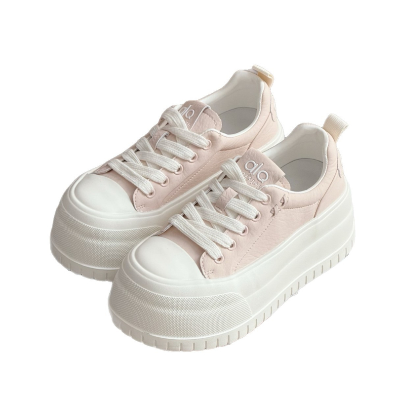 Mollykiki Ženske bijele tenisice s debelim potplatom za povećanje visine, macarón boja, proljeće 2026, svestrane svakodnevne obuće