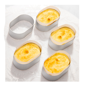 Formă pentru cheesecake semi-copt, tartă ovală, inel mousse de brânză cu iaurt