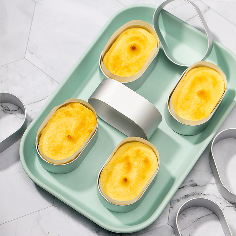 Formă pentru cheesecake semi-copt, tartă ovală, inel mousse de brânză cu iaurt