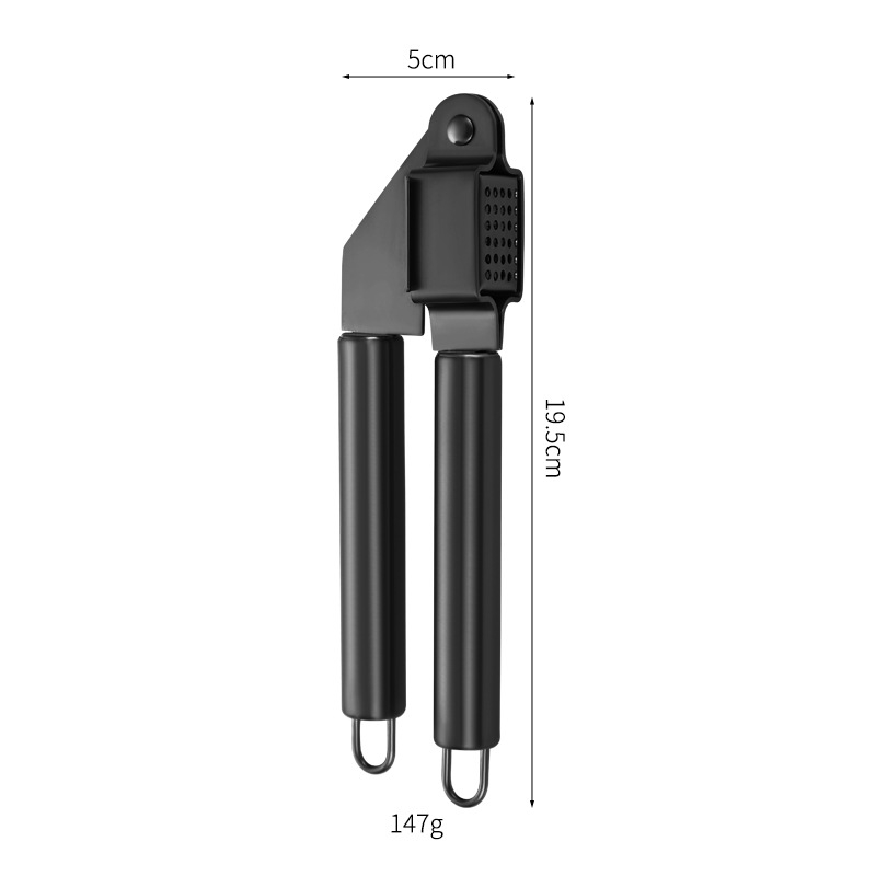 Presă de usturoi din oțel inoxidabil cu acoperire colorată, zdrobitor multifuncțional manual, curățător și clips pentru usturoi, pentru uz casnic