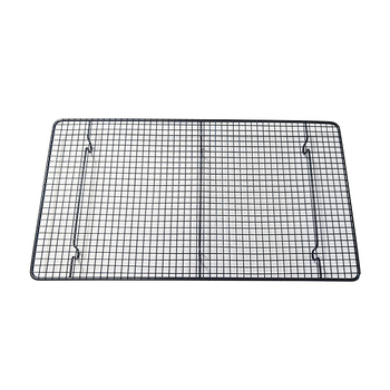 Raft de răcire pentru prăjituri, gros, mare, dreptunghiular, de culoare auriu sampanie, cu strat antiaderent, pentru pâine și toast.