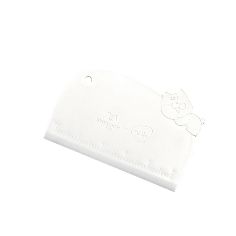 Cakoo Spatulă din plastic, cu scară de măsurare, pentru coacere și netezirea cremei, construcție integrată